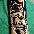 Vera Bradley Quilted Zipper Closure Makeup Bag Black Yellow White Floral — photo 6
