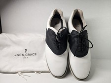 Jack Grace Innovator Po32 White/Black Spikeless Golf Shoes - US 9.5