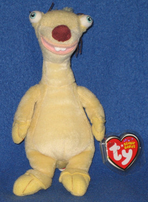 TY SID the SLOTH BEANIE BABY - MINT with MINT TAG (ICE AGE 3 MOVIE)