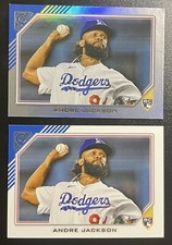 ANDRE JACKSON RC Lot(2) Rainbow Foil & Base 2022 Topps Gallery #130 Dodgers