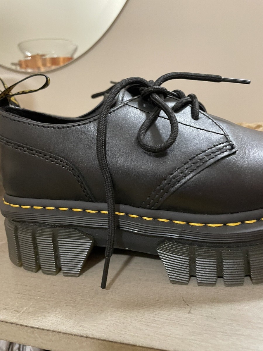 Dr Martens Women's Audrick 3-Eye Platform Shoes Black Size 8 NWT