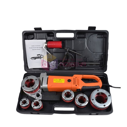 110V/220V Portable Handheld Electric Pipe Threader With 6 Dies Threading Machine - Picture 1 of 6