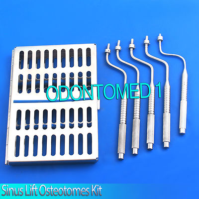 ODM-Sinus Lift Osteotomes Kit Offset Pointer Tip Free Cassette Instruments