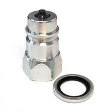 Hydraulic ISO A Quick Release Male Coupling 1/4" - 2" BSP + Bonded Washer.