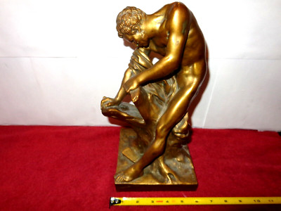 VINTAGE MILO OF CROTON LOUVRE BRONZE STATUE MAN RIPPING APART LOG 19 / 100 MADE
