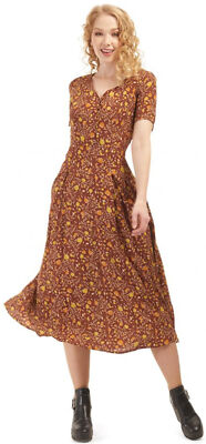 Bright & Beautiful DAISY GRANNY Vintage FLORAL Blumen Swing KLEID Rockabilly