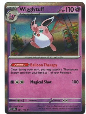 Wigglytuff 84/193 Paldea Evolved Holo Rare Pokémon TCG