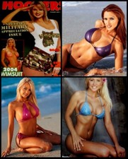 6 Vintage 2004 Hooters Armée Uniforme Appréciation Militaire Magazine Maillot de Bain Bikini