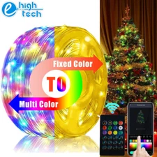 100/200 LED Christmas Tree Waterfall String Lights Outdoor Waterproof Xmas Decor