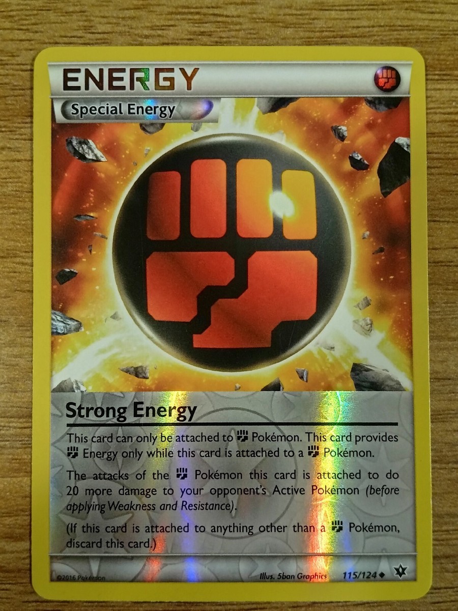 Pokemon Card TCG - Strong Energy - 115/124 - XY Fates Collide - Reverse  Holo | eBay Australia