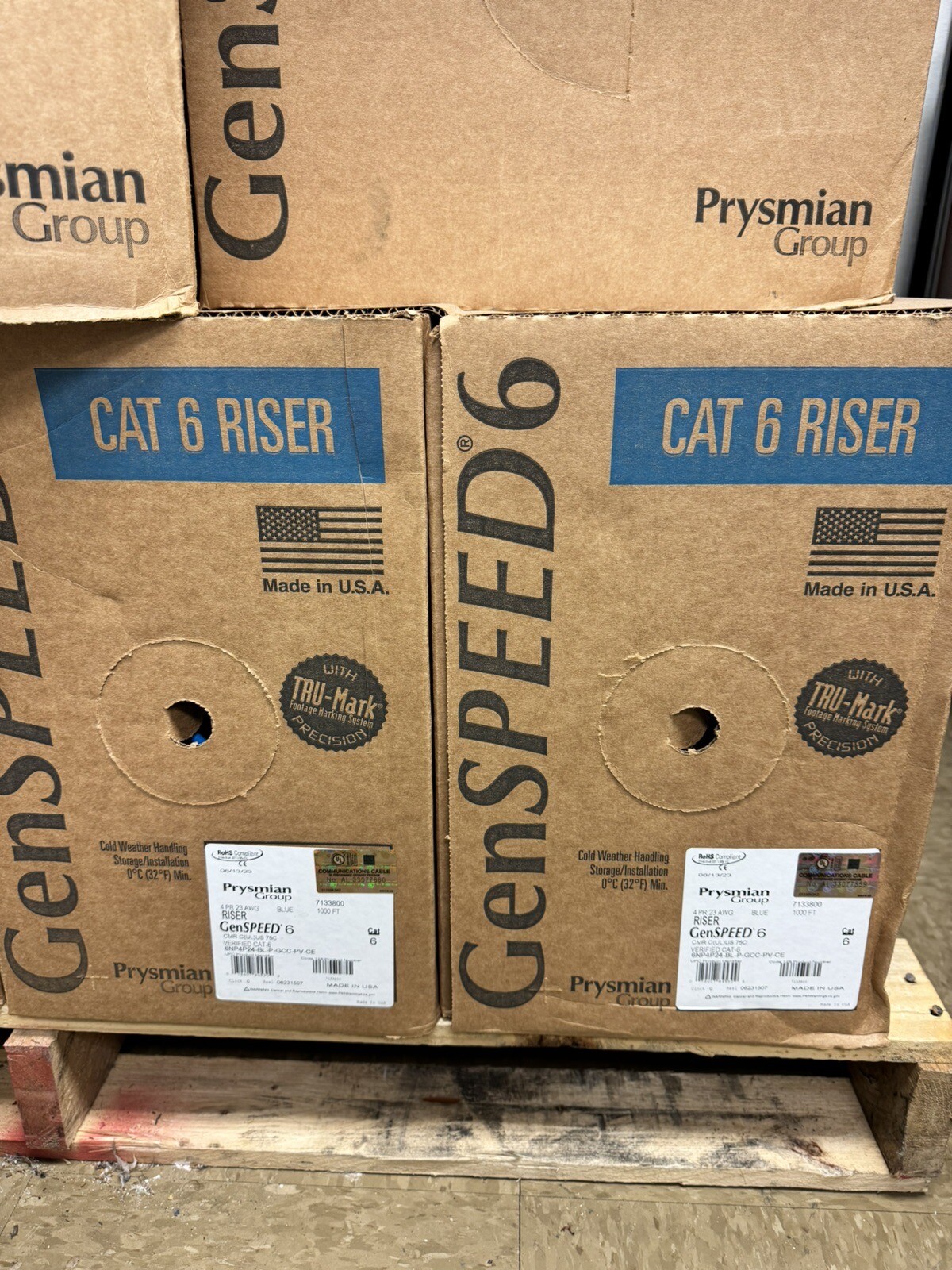 (1) 1000FT General Cable Gen Speed 6 Cat 6 Riser 6NP4P24BLPGCCPVCE eBay