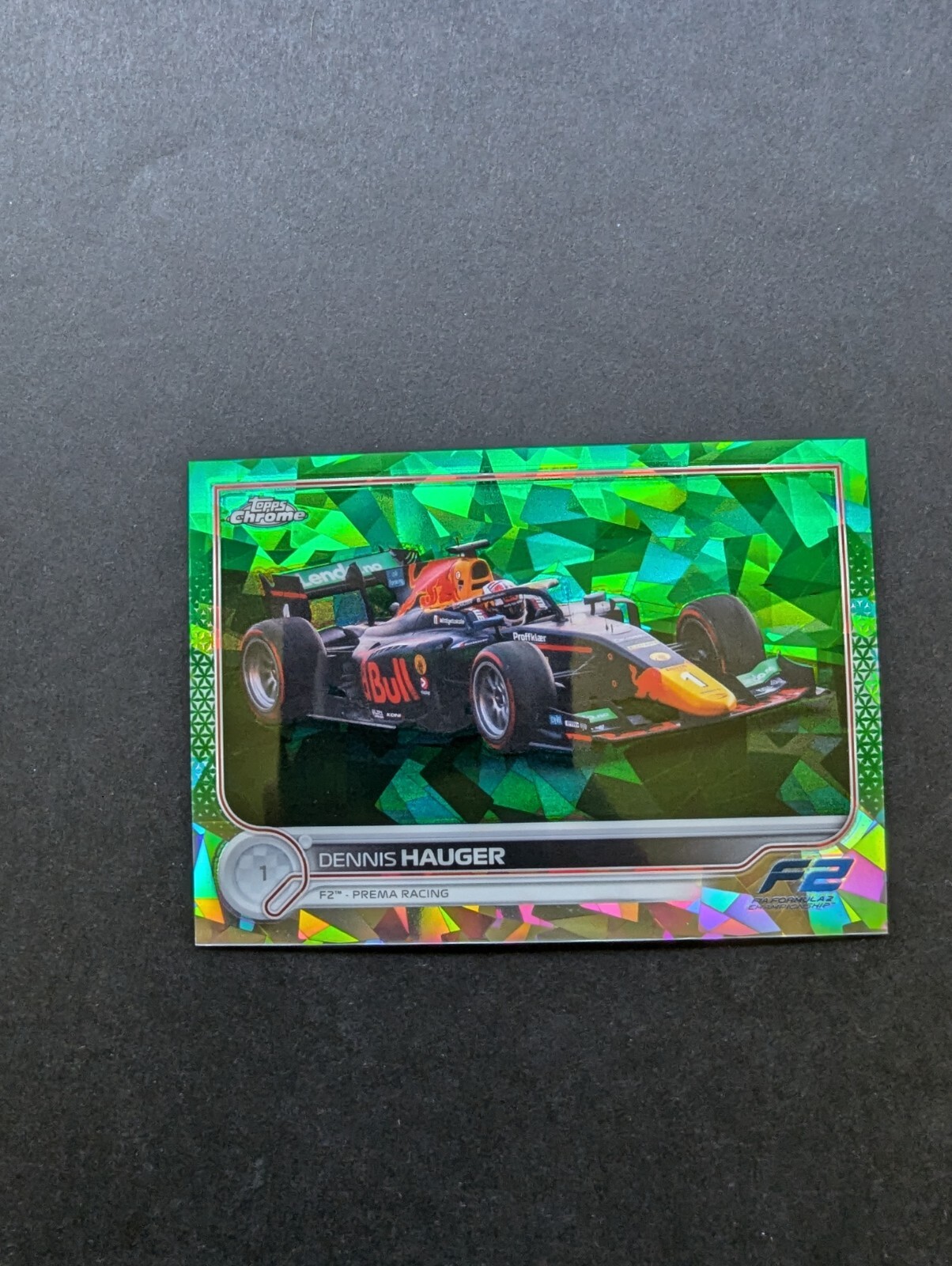 2022 TOPPS CHROME SAPPHIRE F1 Dennis Hauger /75 Green Refractor #129 F2