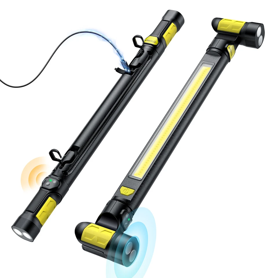 3000LM LED Work Light 5200mAh Magnetic Rechargeable Cordless Worklight with Hook - Image 2 of 4