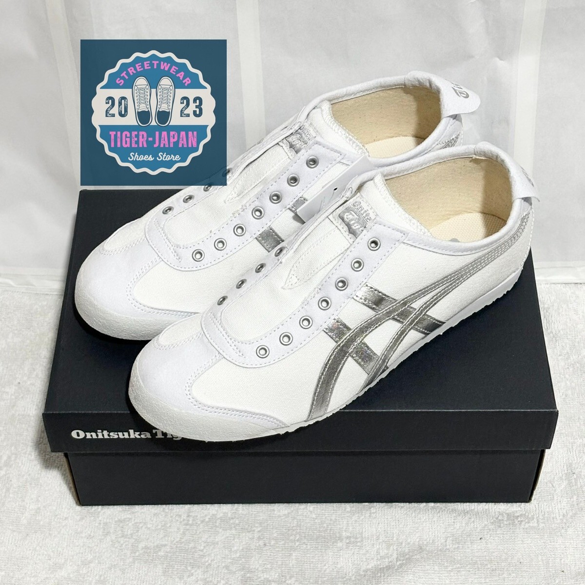 Onitsuka Tiger MEXICO 66 SLIP-ON 1183A962 101 White Pure Silver