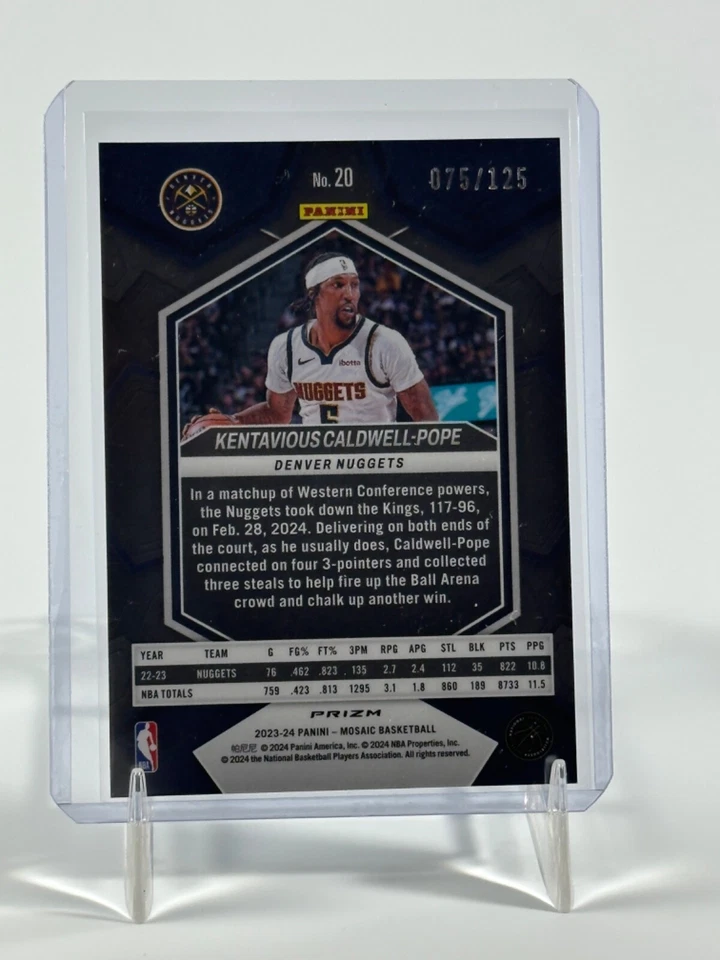 Kentavious Caldwell-Pope Mosiac Prizm Blue cracked ice /125 READ DESCRIPTION - Image 2 of 2