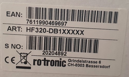 Rotronic HF320-DB1 Temperature & Humidity Transmitter 4-20mA Area Sensor Duct - Picture 2 of 3