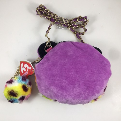 TY entzückende modische Beanie Boos GISELLE Leopard NEU NEU MIT ETIKETT Mini Umhängetasche - Bild 5 von 6