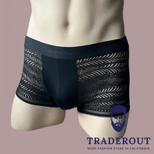 Calvin Klein CK men black Sculpt  Lace low rise trunk underwear size M L
