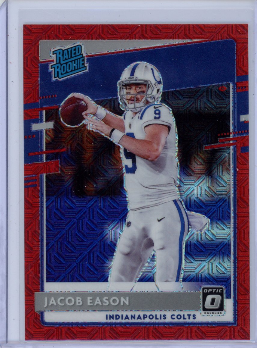 2020 Donruss Optic #162 Jacob Eason Red Mojo Prizm RC