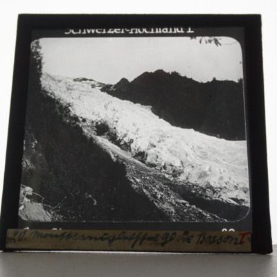 Gletscher Bossons Fotoplatte Um 1920-1930 Glas Positiv Glas Dia 8,5 cm X 8, 5 cm