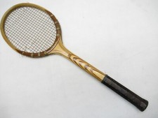 VINTAGE NARRAGANSETT CO. "ATLANTIC" WOODEN TENNIS RACQUET. ANTIQUE / DISPLAY