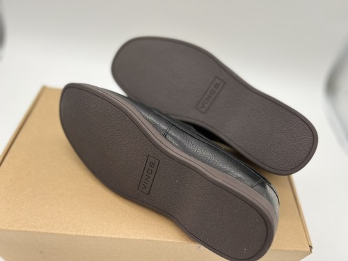 Vince Mens Cillian Slip On Loafer Boat Shoe Black Leather 7 M - Picture 6 of 7