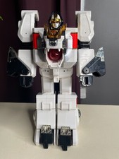 Bandai Power Rangers White Tigerzord 1994 MMPR 10" Figure Battery Door Missing