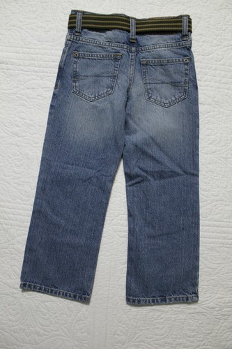 NEW BOY'S LEE DUNGAREES SURE TO FIT DENIM BLUE JEANS WITH BELT NWT - Picture 35 of 42