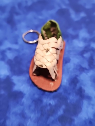 Schlüsselanhänger mexikanische Huarache Sandale echtes Leder neu handgefertigt grüne Farbe - Bild 2 von 11