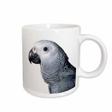 3dRose African Grey Parrot Mug