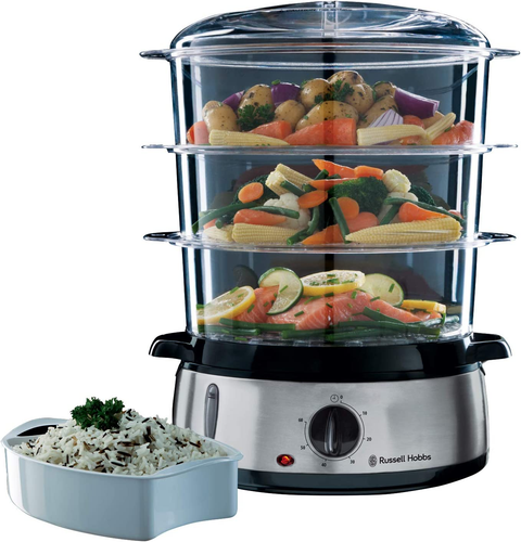 Cook@Home 9L Food Steamer, RHSTM3, 800W, 3 Tiers with 9L Total Capacity, Built-I - Picture 2 of 12