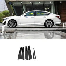 For 20-2024 Cadillac CT5 ABS Black Exterior Window B-pillar Post Decoration 8X