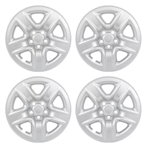 4Pcs Wheel Skins Hub Caps w/ 17" Wheel Fit For 2006-2012 Toyota RAV4 Silver