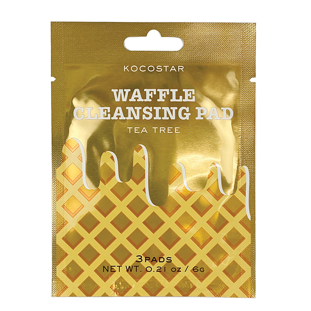 Kocostar Tea Tree Waffle Skin Cleansing Pads - Pack of 3 x Single Use Pads