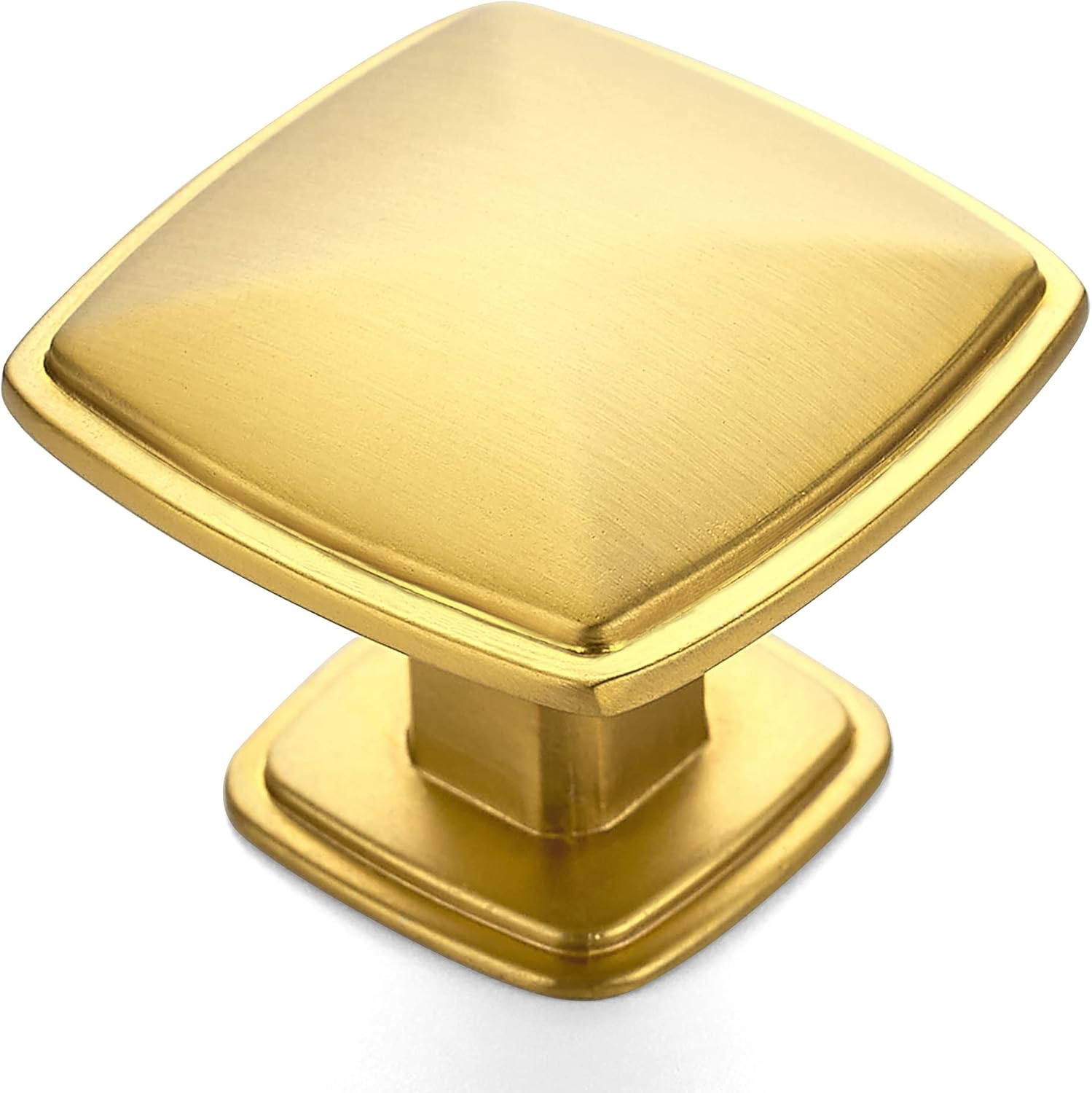 5 Pack Gold Kitchen Cabinet Square Knob Single Hole Cabinet Hardware for Dresser