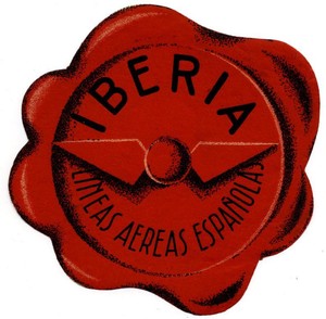 Lineas Aereas bancarias españolas ~ Iberia aerolínea-SPAIN ~ Classic  Antigua Etiqueta De Equipaje, 1955 | eBay