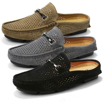 flat backless loafers