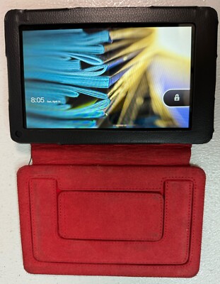 AMAZON KINDLE FIRE MODEL D01400 E READER 7'' WI FI TABLET With Case Works!