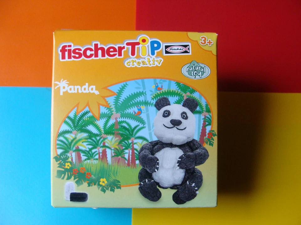 FISCHER TIP CREATIV Panda Fischer tip Box S aus Kartoffelstärke und Lebensmittelfarbe