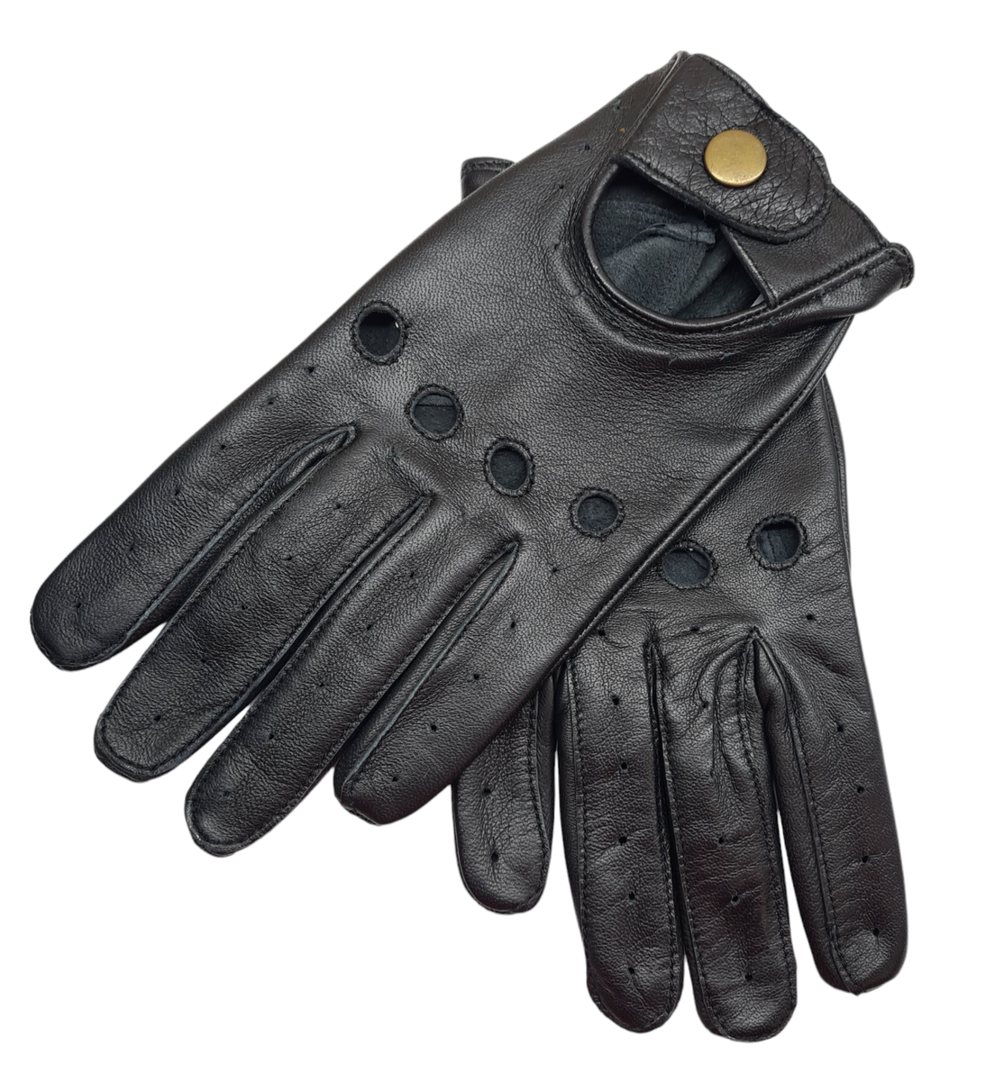 COLOURLINX Guanti Senza Dita Da Uomo In Pelle, Mezze Dita, Per Guida, Ciclismo, Palestra, Sedia A Rotelle, Moto, Guanti Estivi Da Motociclista, Morbidi, In Vera Pelle Di Lamina, Colore Nero, Taglia XL