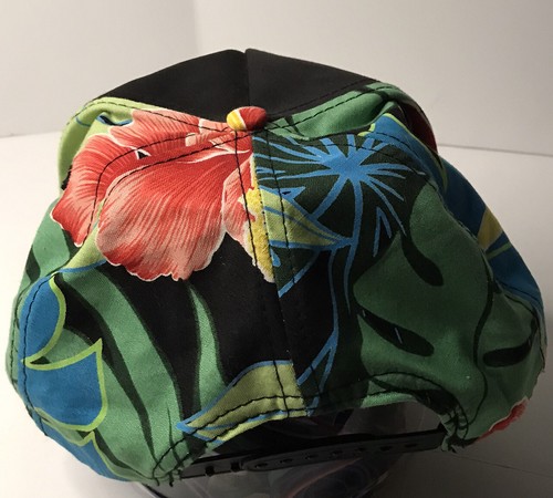 Sombrero a presión floral hawaiano tropical de colección años 80 Maui - Imagen 3 de 5