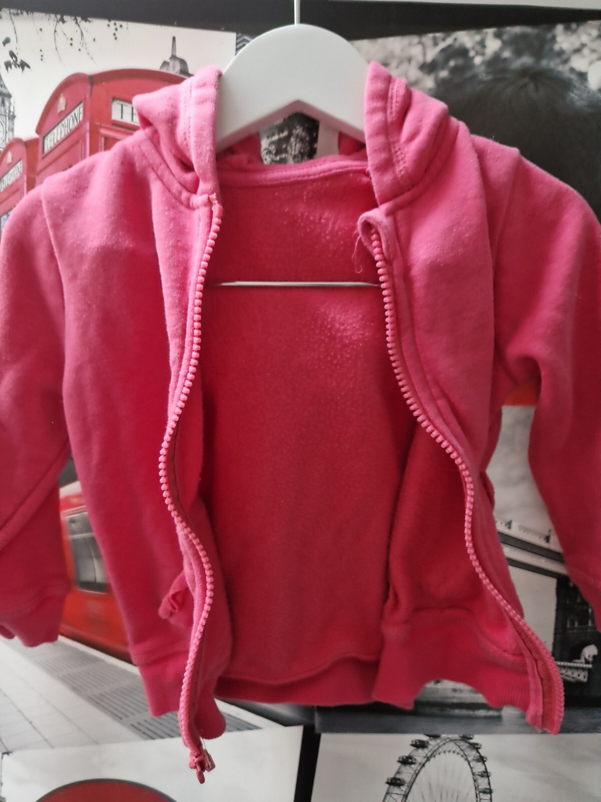 Baby Girls Pink Zip Up Hooded Jacket Age 1218 Months eBay