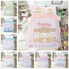 Cinnamoroll Bedding Set Cute Lace Bed Sheet Quilt Cover Single/Double/Queen Size