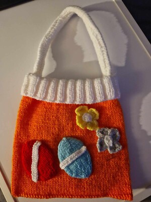 HANDGESTRICKTE 8'' OSTERTASCHE - GESCHENKIDEE