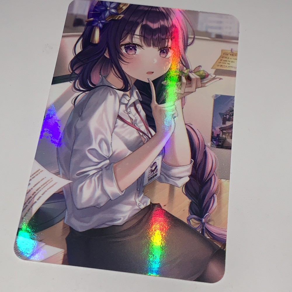 RAIDEN SHOGUN Genshin Impact Art Goddess Story Anime Waifu Card Beauty Dessert