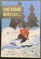 CINE-KODAK CAMERA NEWS FEBRUARY-MARCH 1947 COLOR MAGAZINE GUIDE MANUAL EX COND