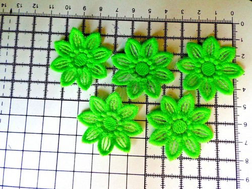 Iron on 5pcs - Guipure Lace Flower Motif - Appllique, Wedding, Patch-4cm - Picture 24 of 25