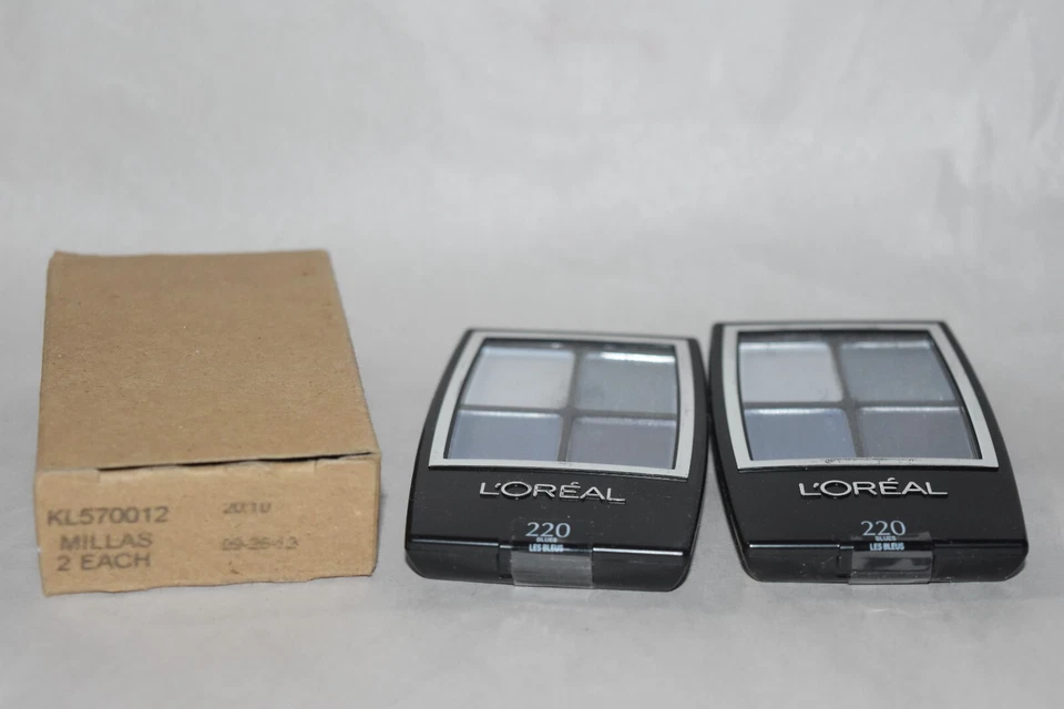 2X L'oreal wear infinite Studio secrets eyshadow quad 220 Blues - Image 2 of 3