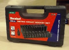 Duralast 39-piece Metric 1/2" Drive Impact Socket Set - Brand New!!!