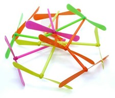 SHIV 60 Pieces Flying Toy Colourful Dragonfly Bamboo Copter For Kids
